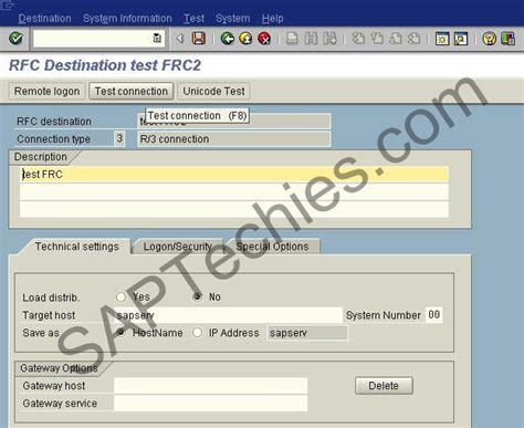 Sm59 Create And Maintain Rfc Destinations In Sap Basis