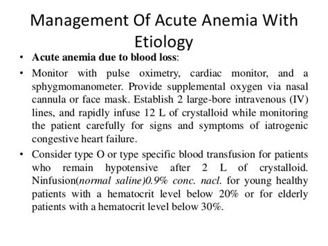 Acute Anemia