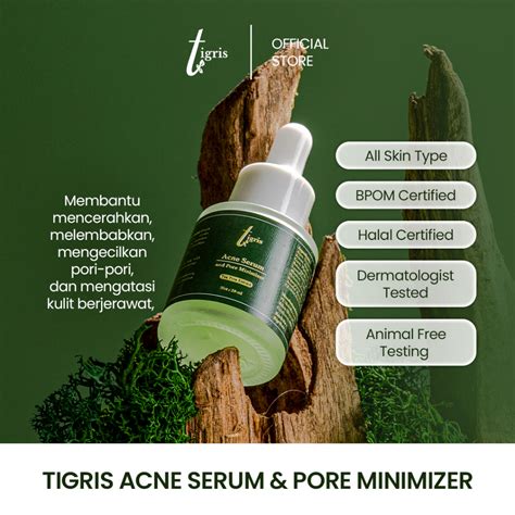 Jual Tigris Acne Serum And Pore Minimizer Serum Jerawat Dan Pengecil