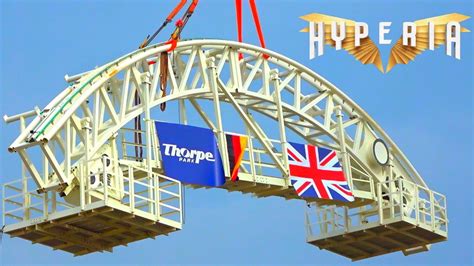 HYPERIA Topped Off As UK S TALLEST Roller Coaster Thorpe Park 6th