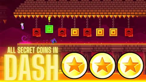 How To Get All Secret Coins In Dash Geometry Dash Youtube