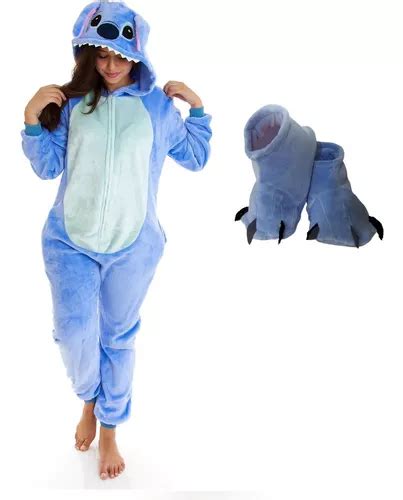 Kit Lilo Stitch Disney Pijama Fantasia Pantufa Garra Parcelamento