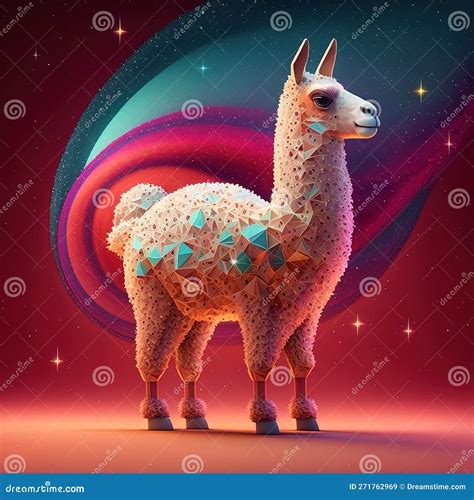 Cosmic Llama Adventure Stock Illustration Illustration Of Cosmic