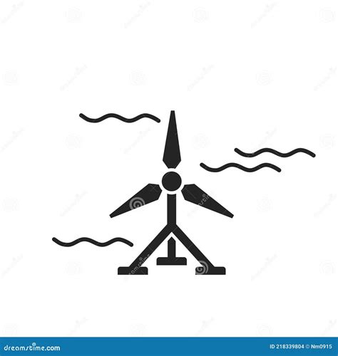 Gezeitensymbol Wasserturbine Umweltfreundliche Alternative