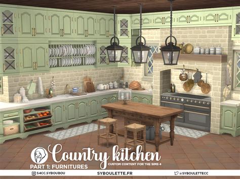 The Sims Resource Patreon Release Country Kitchen Part Furnitures