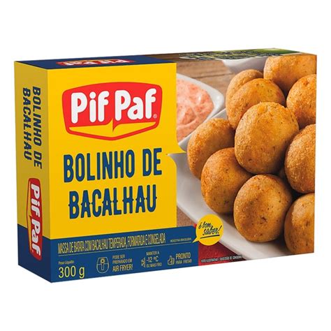 Bolinho De Bacalhau Congelado Pif Paf Caixa 300g Superbom Aguas Claras