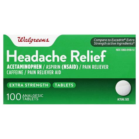 Walgreens Extra Strength Headache Relief Tablets Walgreens