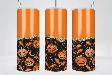 Oz Pumpkins Halloween Tumbler Wrap Graphic By Tintin Design