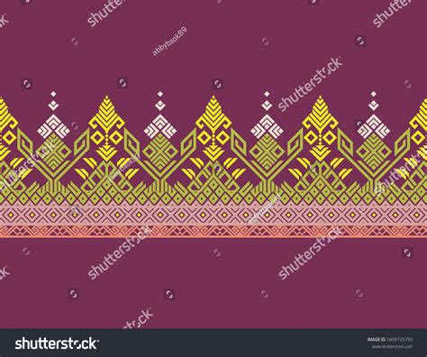 Indonesian Batik Songket Pattern Vector Stock Stock Vector Royalty