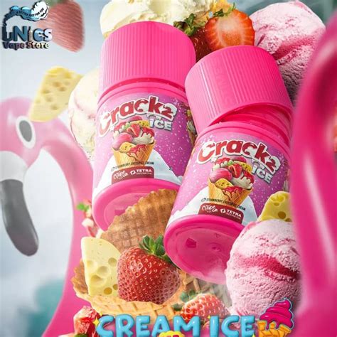 Jual Crackz Ice Ml Strawberry Cheese Ice Cream Freebase Nic Mg Mg