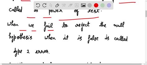 The Probability Of Rejecting A False Null Hypothesis Is Equal To Type I