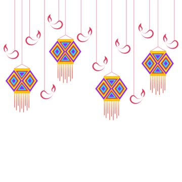 Happy Diwali Diya Decoration With Rangoli Festival Vector, Happy Diwali ...