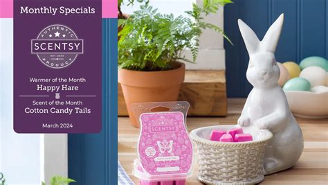 Scentsy March 2024 Warmer Scent Of The Month Happy Hare Cotton