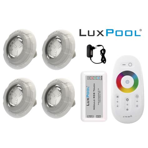 Kit Led Piscina Controle 4 Leds Rgb Fonte 12V Submarino