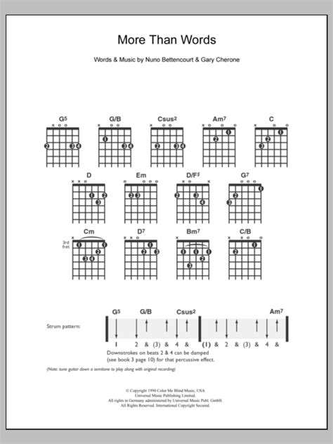 More Than Words By Extreme Sheet Music For Easy Guitar At Sheet Music