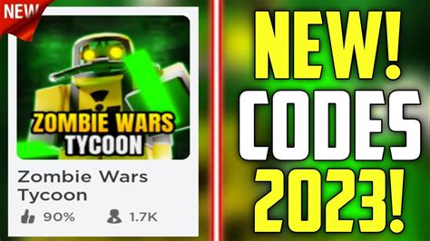 FUTURE CODES NEW ROBLOX ZOMBIE WARS TYCOON CODES 2023 YouTube