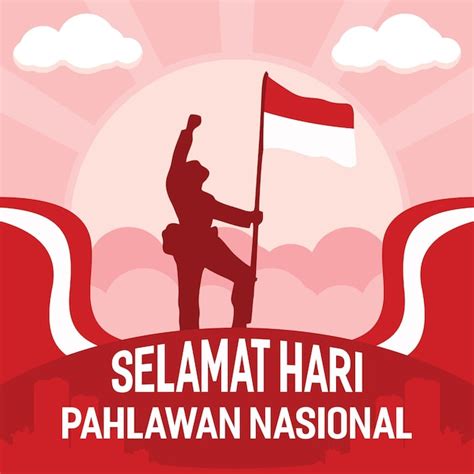 Premium Vector Selamat Hari Pahlawan Nasional Vector Illustration