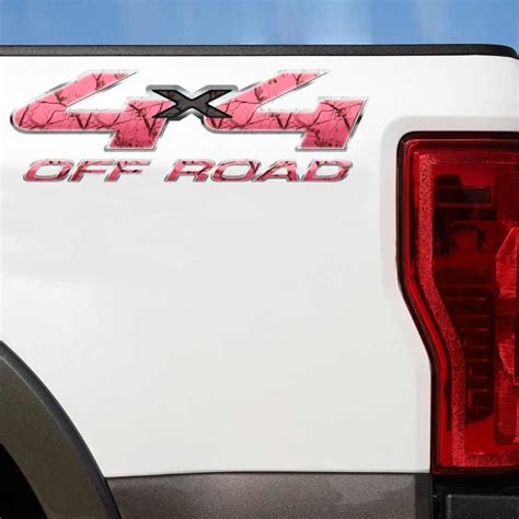 4x4 Pink Camouflage Sexy Girl Truck Decal Sticker