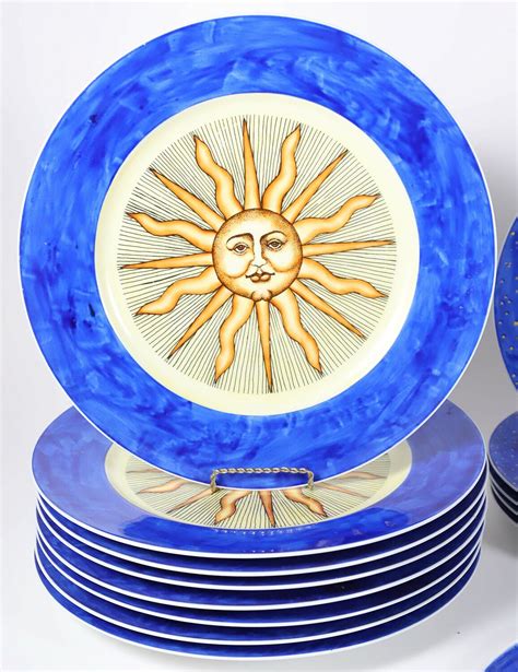 Hand Painted Usa Sun And Star Dinner Service Rafael Osona Auctions