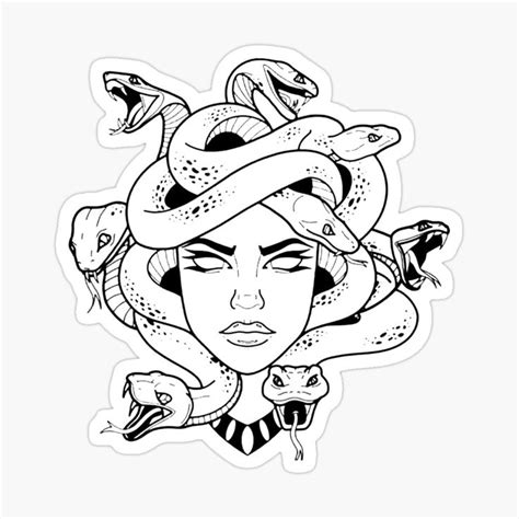 Medusa gorgon tattoo Sticker by si3iy in 2022 | Tattoo flash art, Medusa tattoo, Tattoo sketches