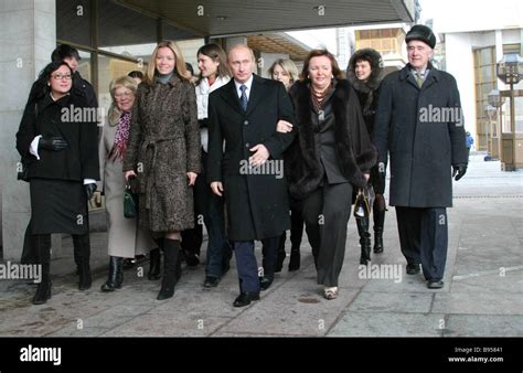 December 2 2007 President Vladimir Putin And His Wife Lyudmila On His