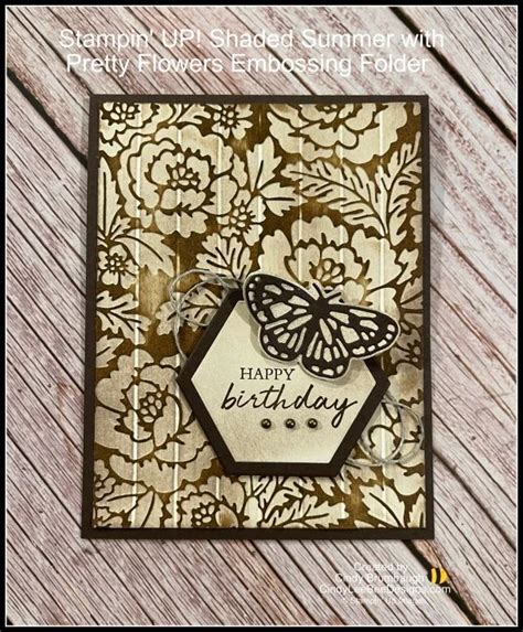 Stampin Up Shaded Summer With Pretty Flowers Embossing Folder