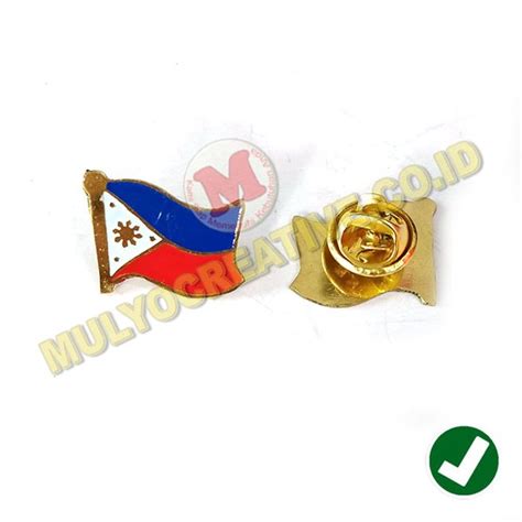 Jual Flag Pin Filipina Pin Bendera Negara Filipina Flag Pin Bahan