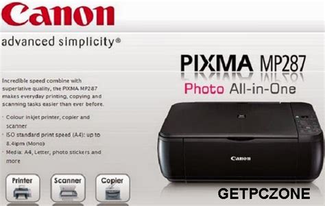 Canon Pixma Mp287 Driver Download 32bit64bit Getpczone