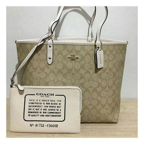 AUTHENTIC COACH REVERSIBLE CITY TOTE IN SIGNATURE Women S Fashion