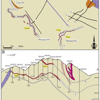 Geologic Map A And Representative Cross Section B Of The