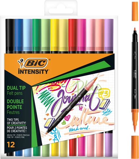 Bic Intensity Bille Set De Feutres D Ecriture Pointe Fine Et Moyenne