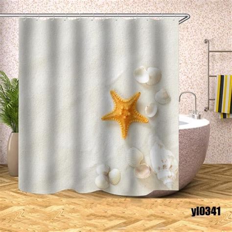 Pattern W Xh Cm Rideau De Douche En Coquillage D Toile De Mer