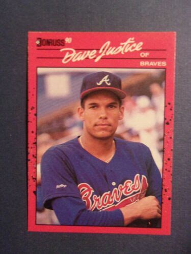 David Justice Donruss Baseball Card Rookie Card Ebay