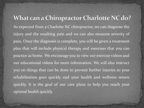 Ppt Tebby Chiropractor Charlotte Nc Chiropractic Clinic Charlotte