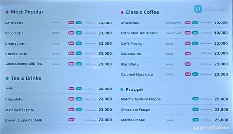 Selalu Diperbarui Menu Cotti Coffee Kuningan