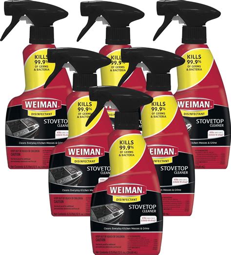 Weiman Ceramic And Glass Disinfecting Stove Top Cleaner 22 Ounce [6 Pack] Daily