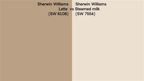 Sherwin Williams Latte Vs Steamed Milk Side By Side Comparison