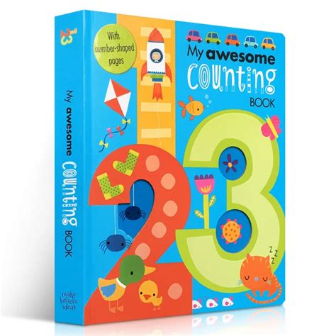 My Awesome Counting Book English board Books Baby kids math learning educational book with ...