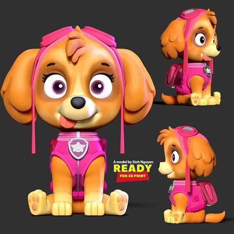 Skye Paw Patrol 3d Models Download Creality Cloud