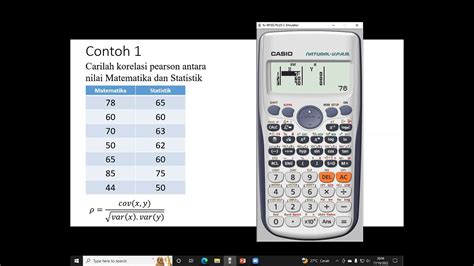 Korelasi Dengan Kalkulator Casio Fx 991 YouTube