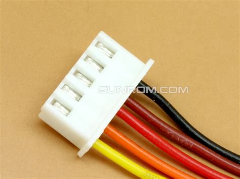 5 Pin Jst Xh 25mm One Side Female With 30cm Wires 5626 Sunrom Electronics