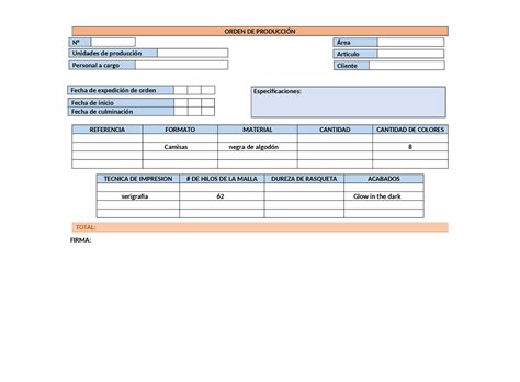 Introducir Imagen Modelo De Orden De Produccion Abzlocal Mx