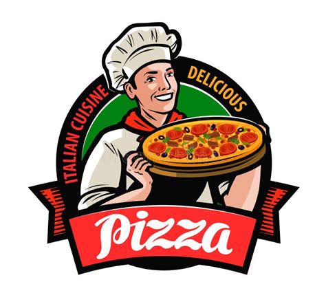 Pizza Logo Collection Labels For Menu Design Restaurant Or Pizzeria