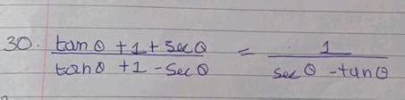 Frac Tan Theta Operatorname Sen Theta Tan Theta