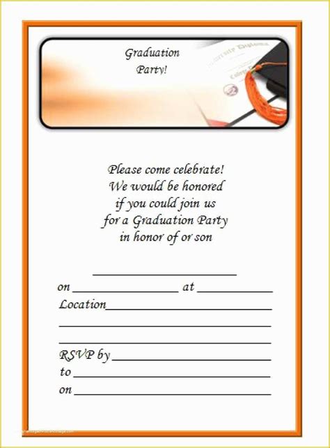 Free Graduation Invitation Templates Of Free Graduation Invitation