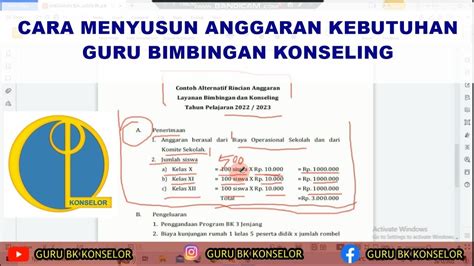 Cara Menyusun Pengajuan Anggaran Biaya Bimbingan Konseling YouTube