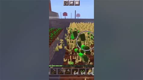 Minecraftマイクラ田んぼ稲刈り作業☘️♫shorts Youtube