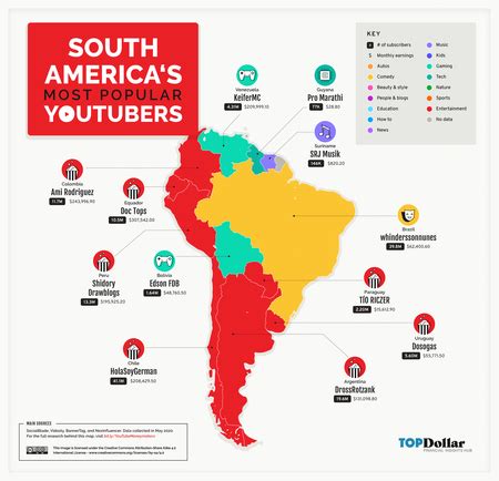 Los Youtubers M S Populares De Cada Pa S Del Mundo Reunidos En Un Mapa