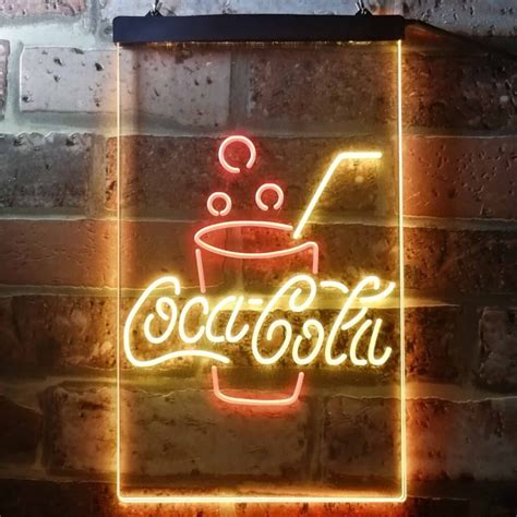 Coca Cola Cup With Bubbles LED Neon Sign Neon Sign LED Sign Shop