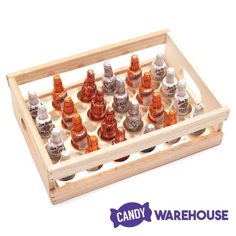 Liquor Filled Chocolate Bottles: 24-Piece Crate – Candy Warehouse